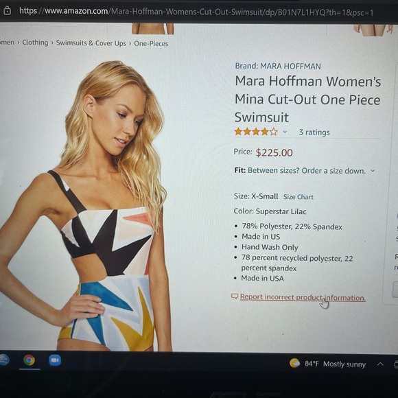 Mara Hoffman Women’s Mina Cut-out Swimsuit. - Picture 4 of 4